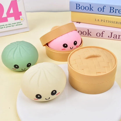 Simulated Colorful Dumpling Squishy Toys Slow Rising Stress