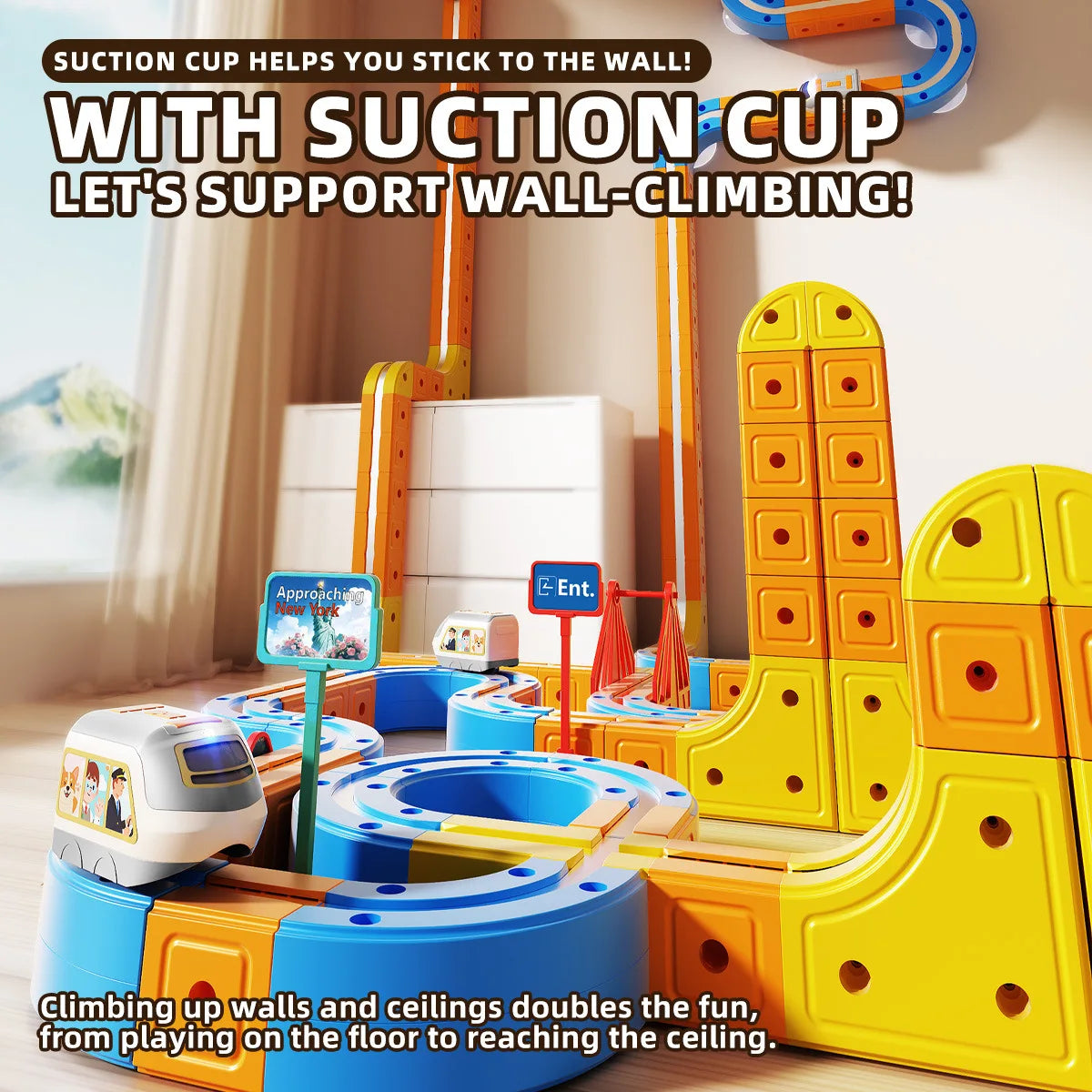 Magnetic Train Set DIY 3D Cube Track Electric Train Set for Kids