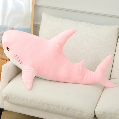 140cm Giant Cute Shark Plush Toy Soft Stuffed Speelgoed Animal Reading Pillow