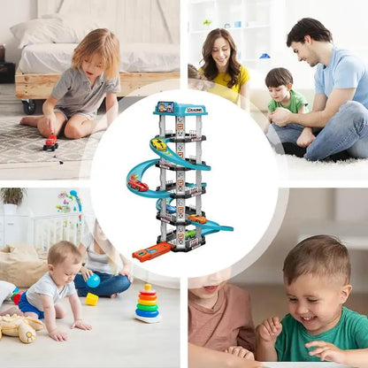 Car Racing Track Ramp Toy Children Garage Catapult Track Game