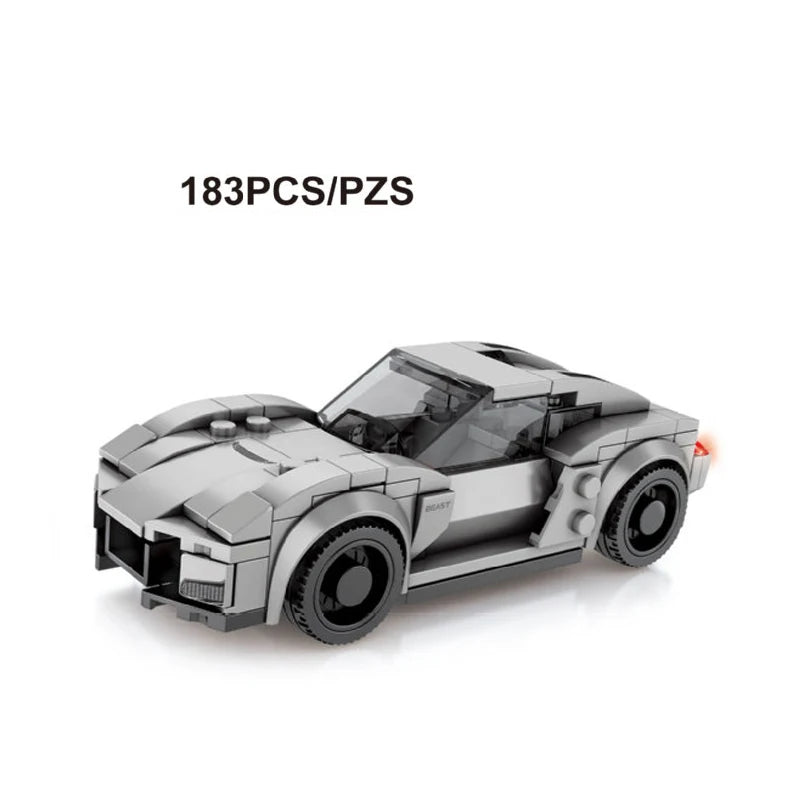 City Speed Racing MOC Car Sports Building Blocks Bricks Classic