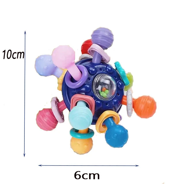 Baby Montessori Toys 0 6 12 Months Sensory Rattle Teether