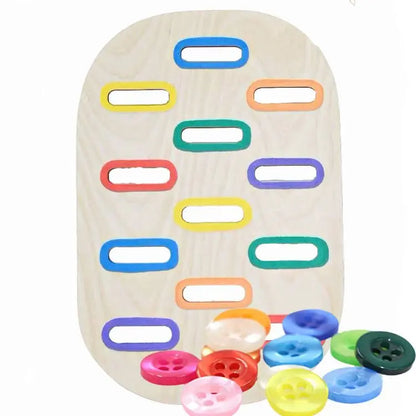 Children's Sensory Tray Table Color Hairball Game Wooden Tile Montessori