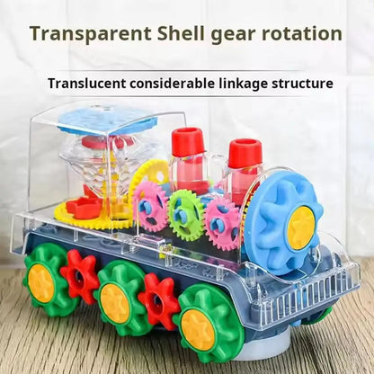 Transparent Light Music Train With LED Light Music Early Educational Toys