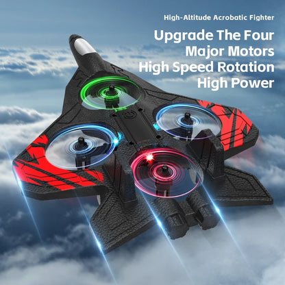 Q3 RC Fighter Plane Drone EPP Anti-Collision Foam Remote Control Aircraft With LED Lights
