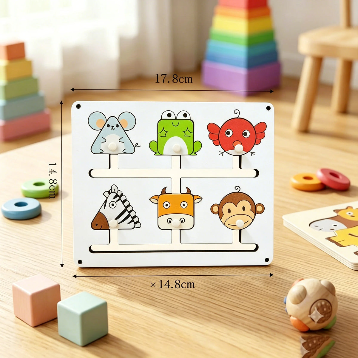 DIY Montessori Busy Board Accessories, Wooden Sensory Educational Toy