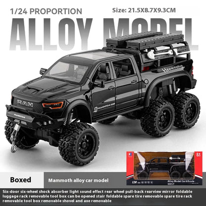 Large Size 1:24 Mammoth 6X6 Off-road Pickup Truck Children's Toy Car