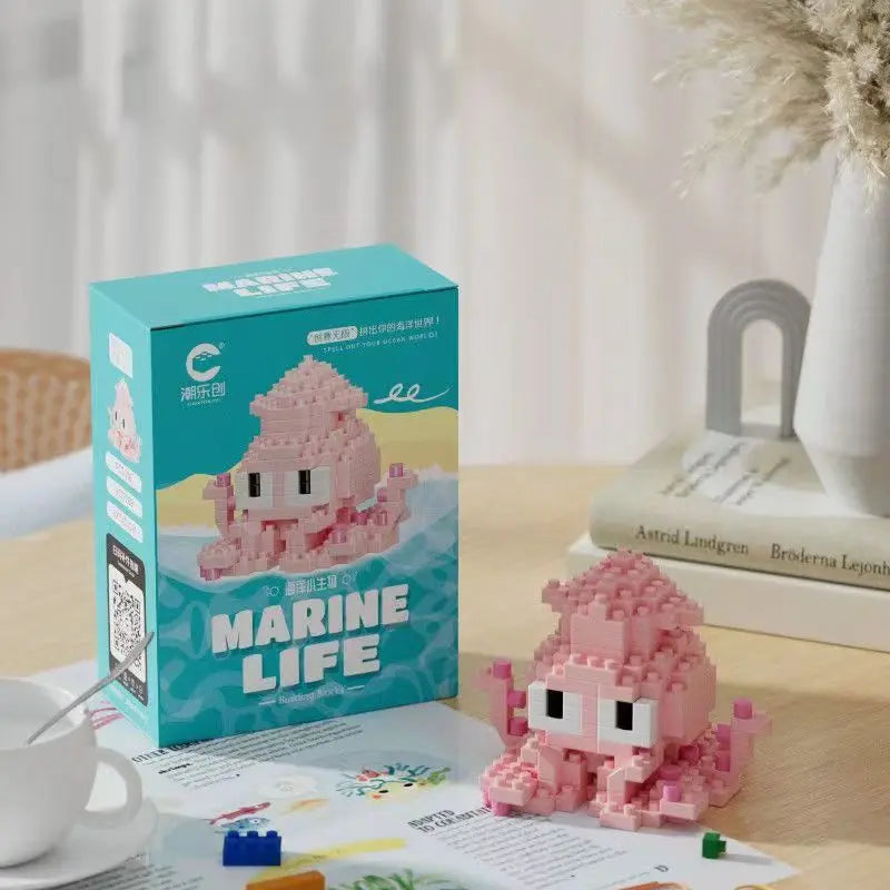 Creative Marine Life Mini Building Blocks Children's Marine Animal Model