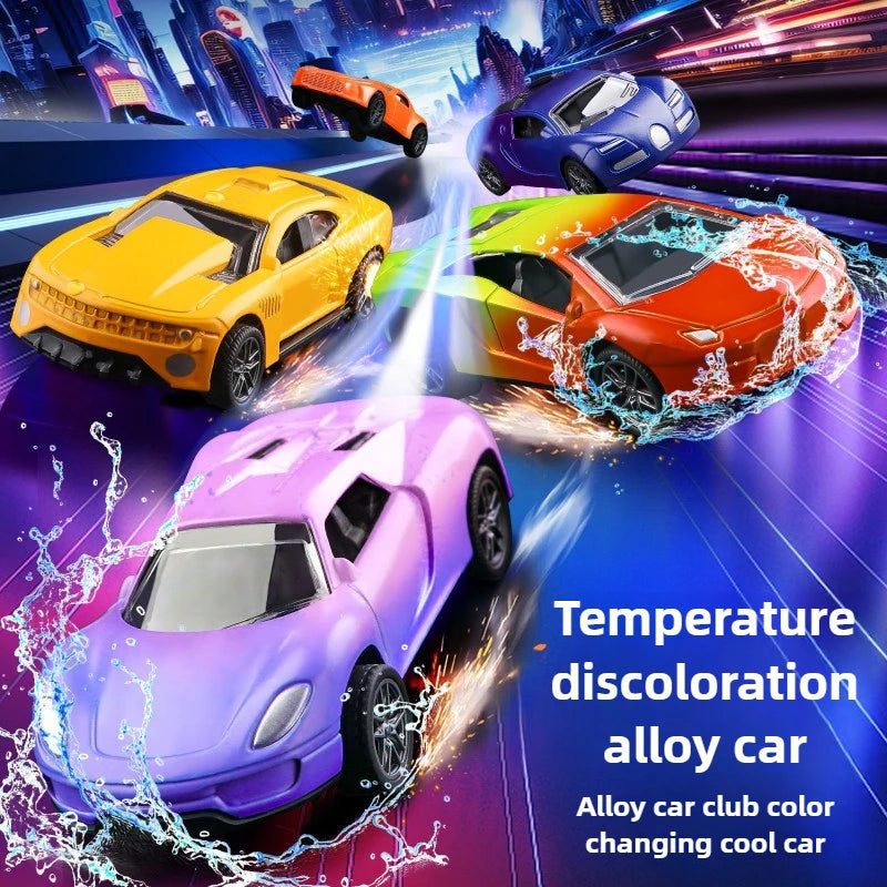 1:64 Color Change Alloy Car Toys for Kids Temperature Sensing Inertial Pull Back