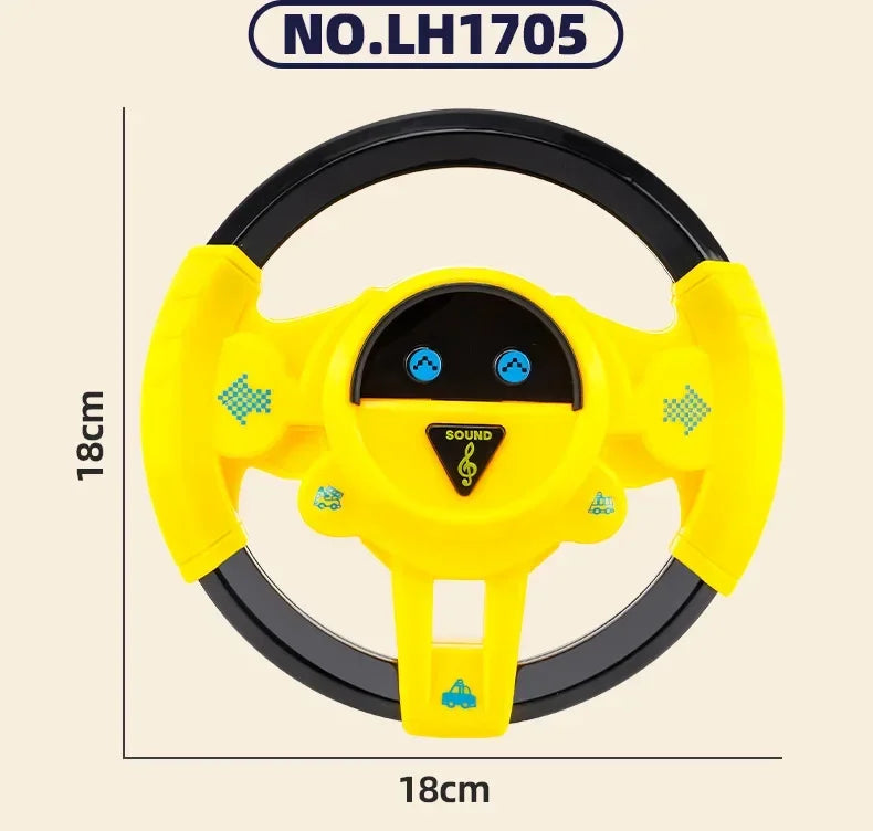 Infant Shining Eletric Simulation Steering Wheel Toy with Light Sound