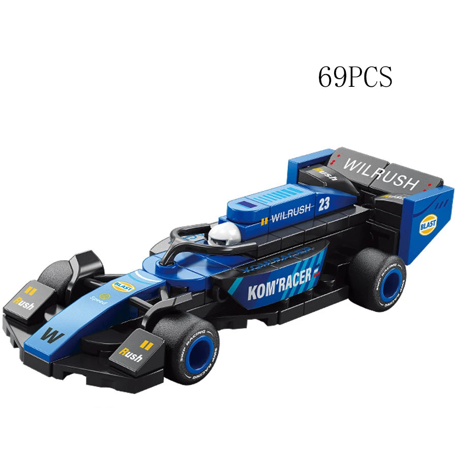City Speed Racing MOC Car Sports Building Blocks Bricks Classic