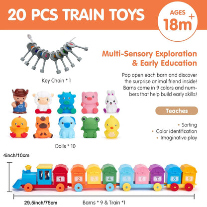 Montessori Train Toy Set Toddler Early Educational Learning Toys