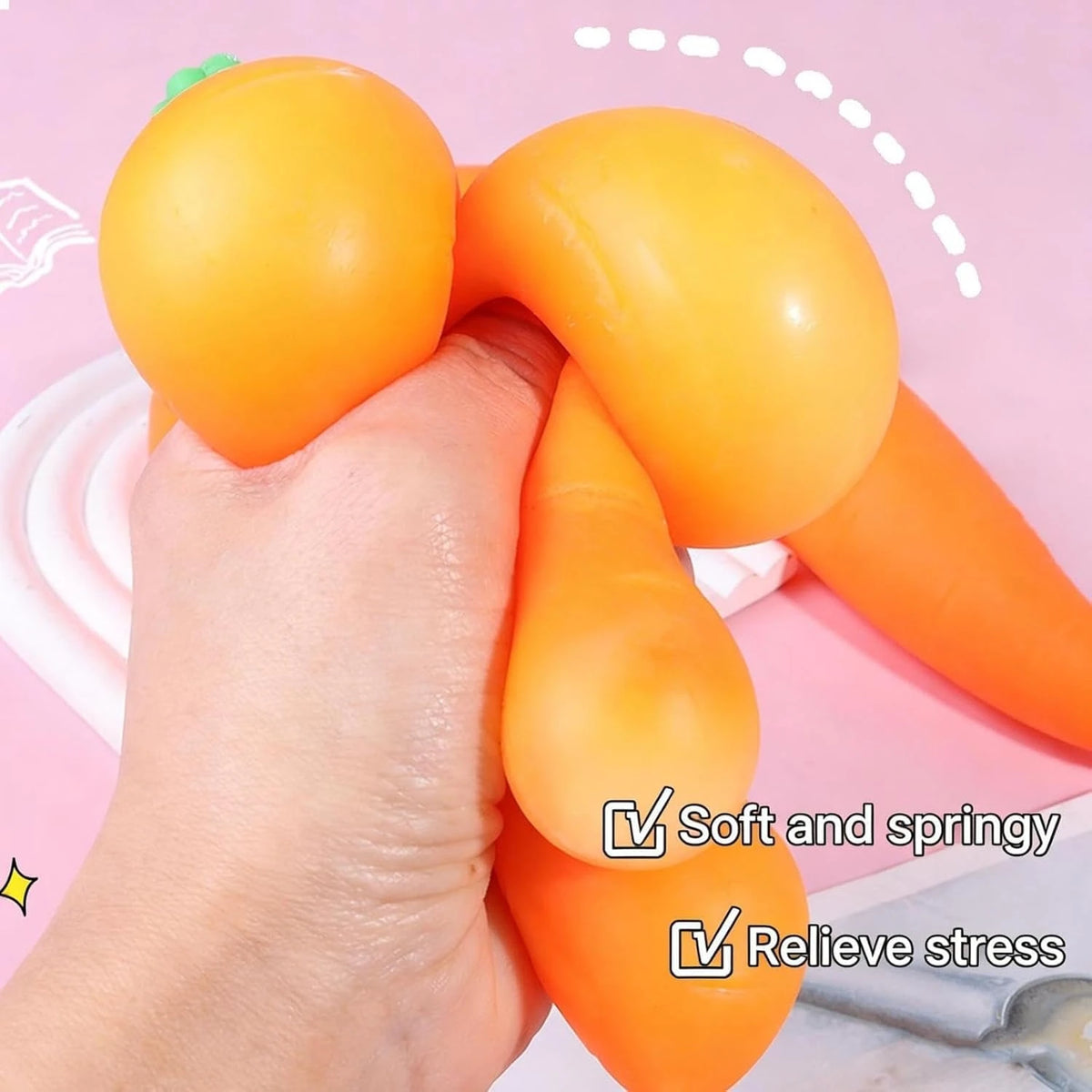 1pc Squishy Carrot, Vegetable Shaped Stress Relief Squishy
