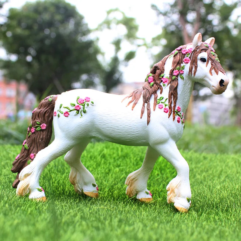 DIY Horse Race Model Horseman Farm Animal Figurines