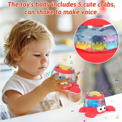 Kids' Music Turtle Crab Toy, Musical Early Learning Drum