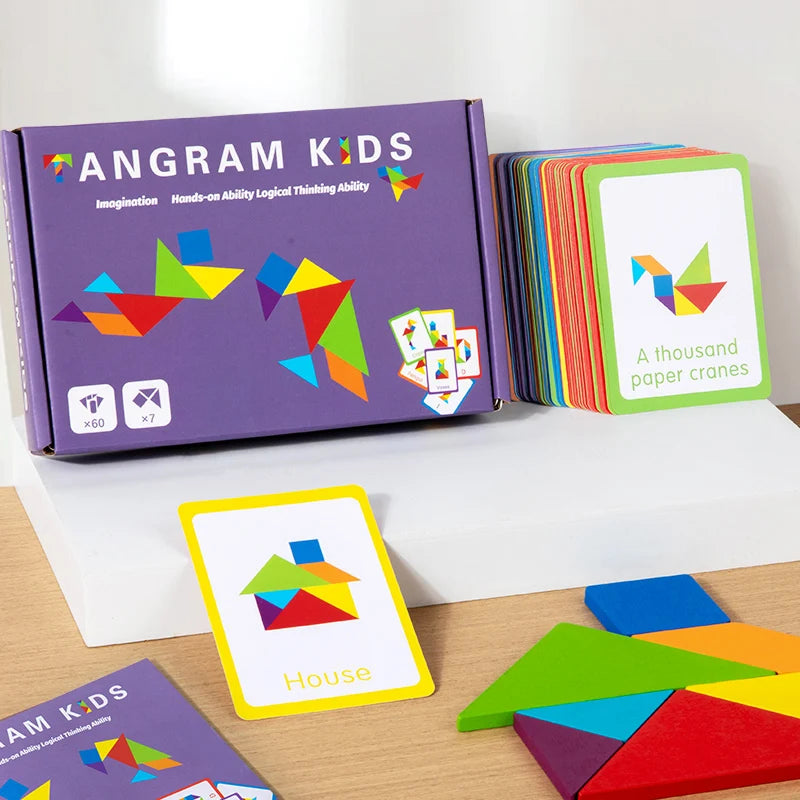 Wooden Building Block Puzzle Educational Toys Tangram