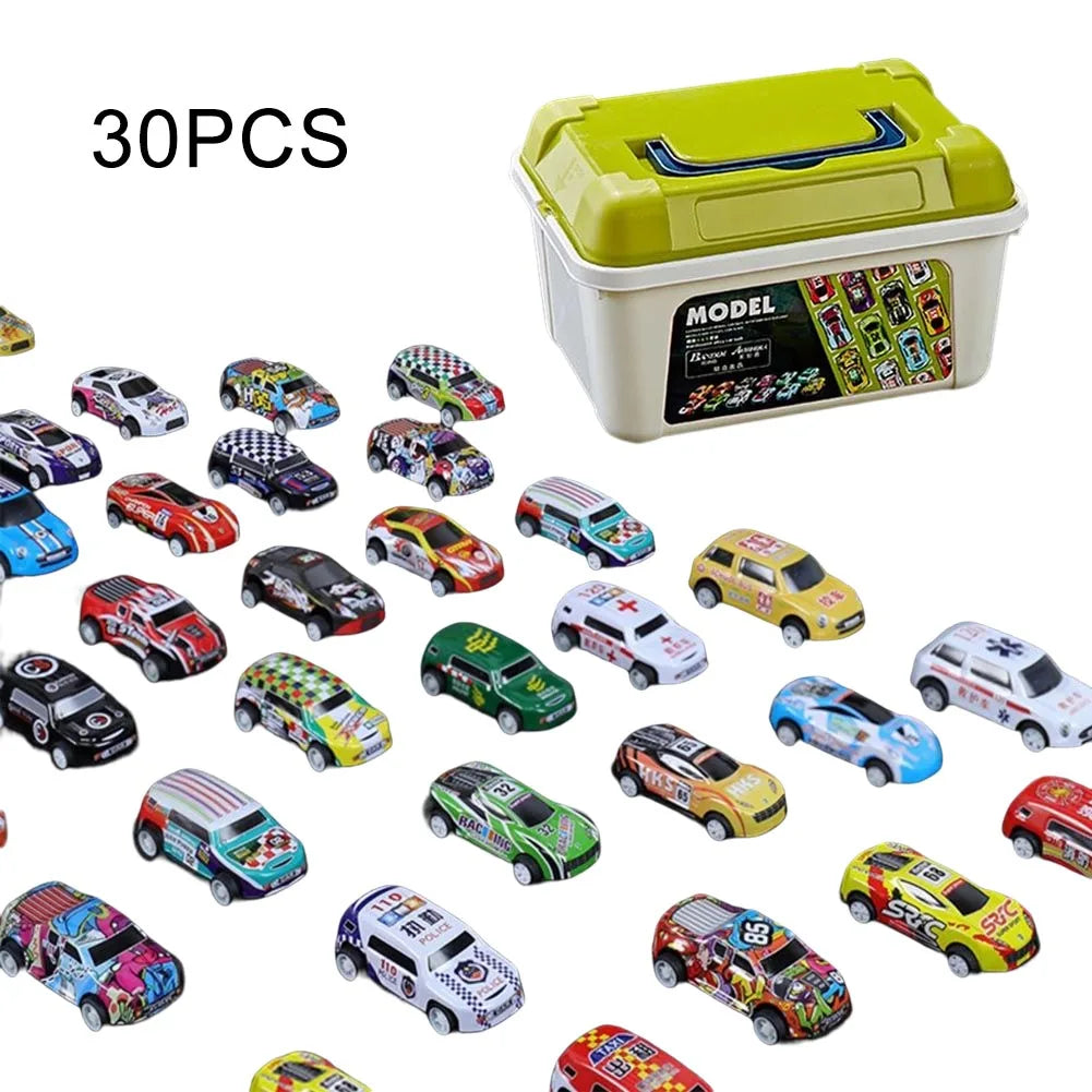 20-50Pcs/set Mini Car Set Inertia Pull Back Cars