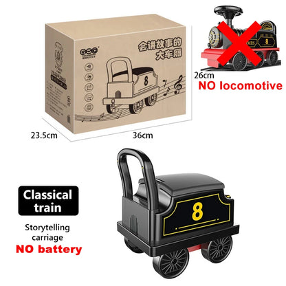 Electric Train Kids Riding Toy Ailway Can Carry Train Rail Car Train