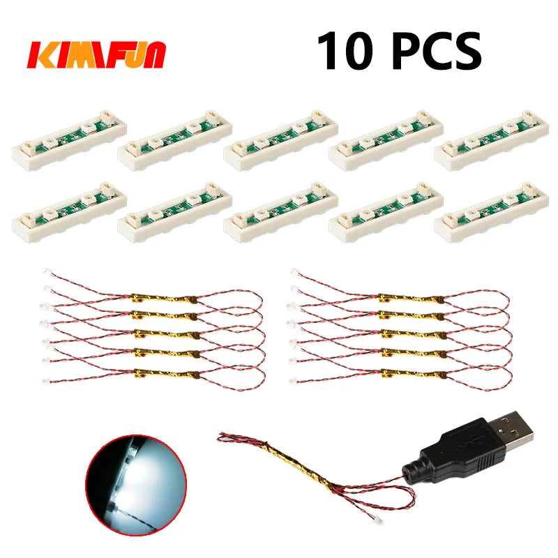 10PCS 0.8mm Pin RGB LED For LEGO Building Blocks