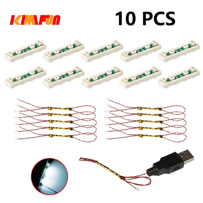 10PCS 0.8mm Pin RGB LED For LEGO Building Blocks