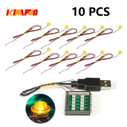 10PCS 0.8mm Pin RGB LED For LEGO Building Blocks