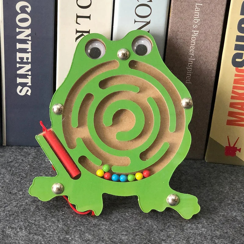 Children Magnetic Maze Toy Kids Wooden Puzzle Game Toy Kids Early Educational