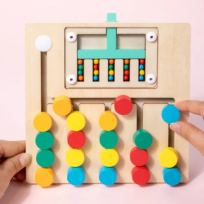 Colorful Slide Puzzle Board Game Color Matching Slide Sensory Educational Toy