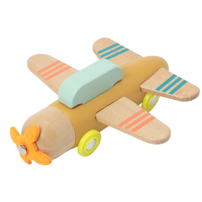Montessori Baby Wooden Plane Toys Glass Beads Plane Children Toy