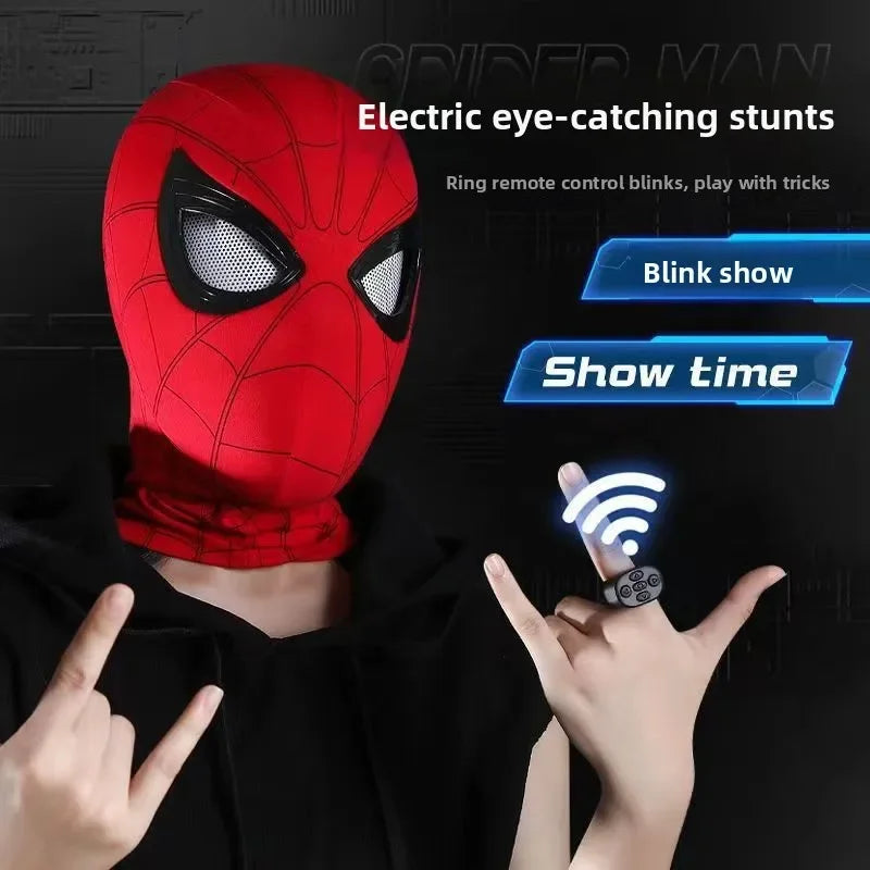 In Stock Miles Spider-Man 1:1 Scale Electronic Mask With Moving Glowing Eyes