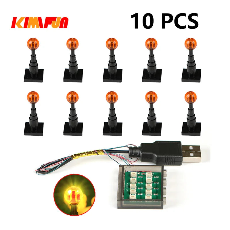 10PCS 0.8mm Pin RGB LED For LEGO Building Blocks