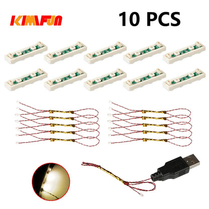 10PCS 0.8mm Pin RGB LED For LEGO Building Blocks