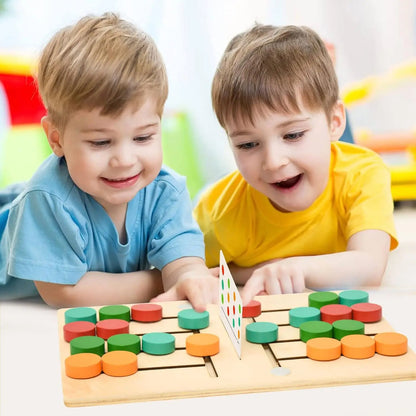 Colorful Slide Puzzle Board Game Color Matching Slide Sensory Educational Toy