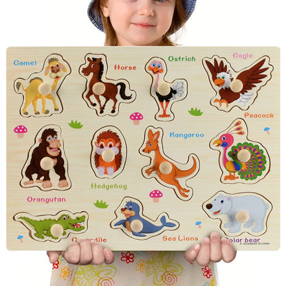 Wooden Puzzles Children Montessori Toys