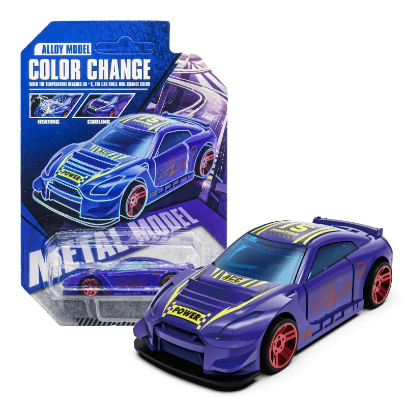 1:64 Color Change Alloy Car Toys for Kids Temperature Sensing Inertial Pull Back
