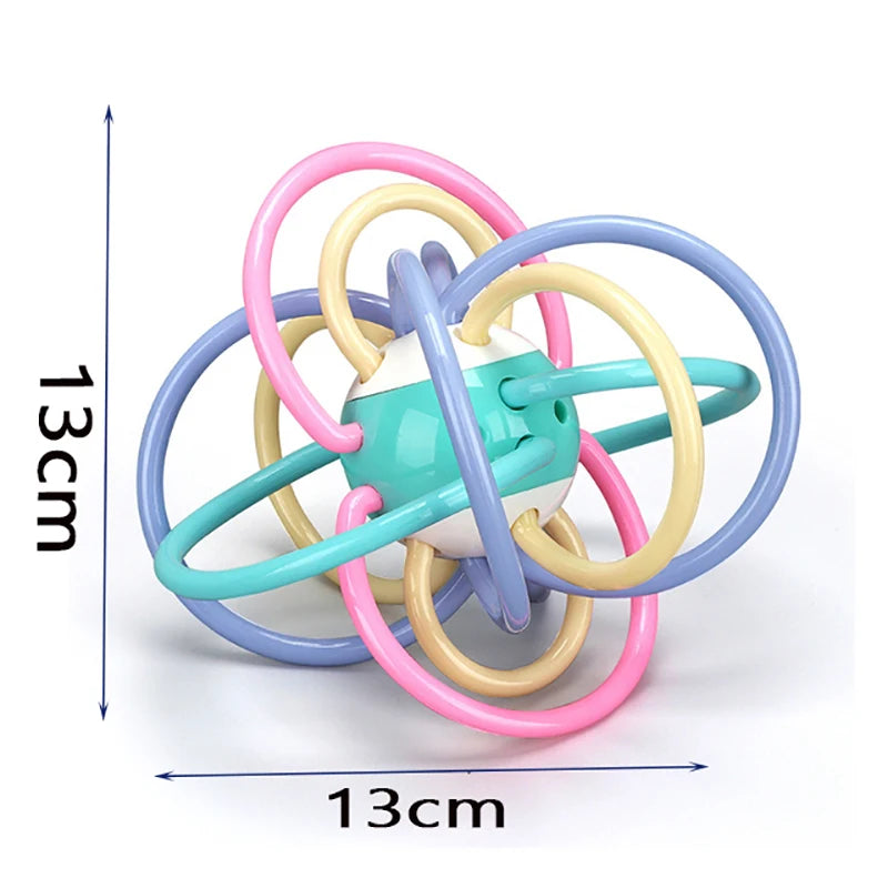 Baby Montessori Toys 0 6 12 Months Sensory Rattle Teether
