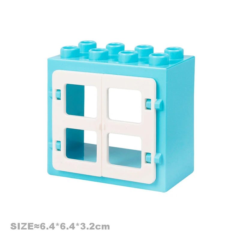 Big Particles Building Blocks House Parts Accessory Window Wall Roof