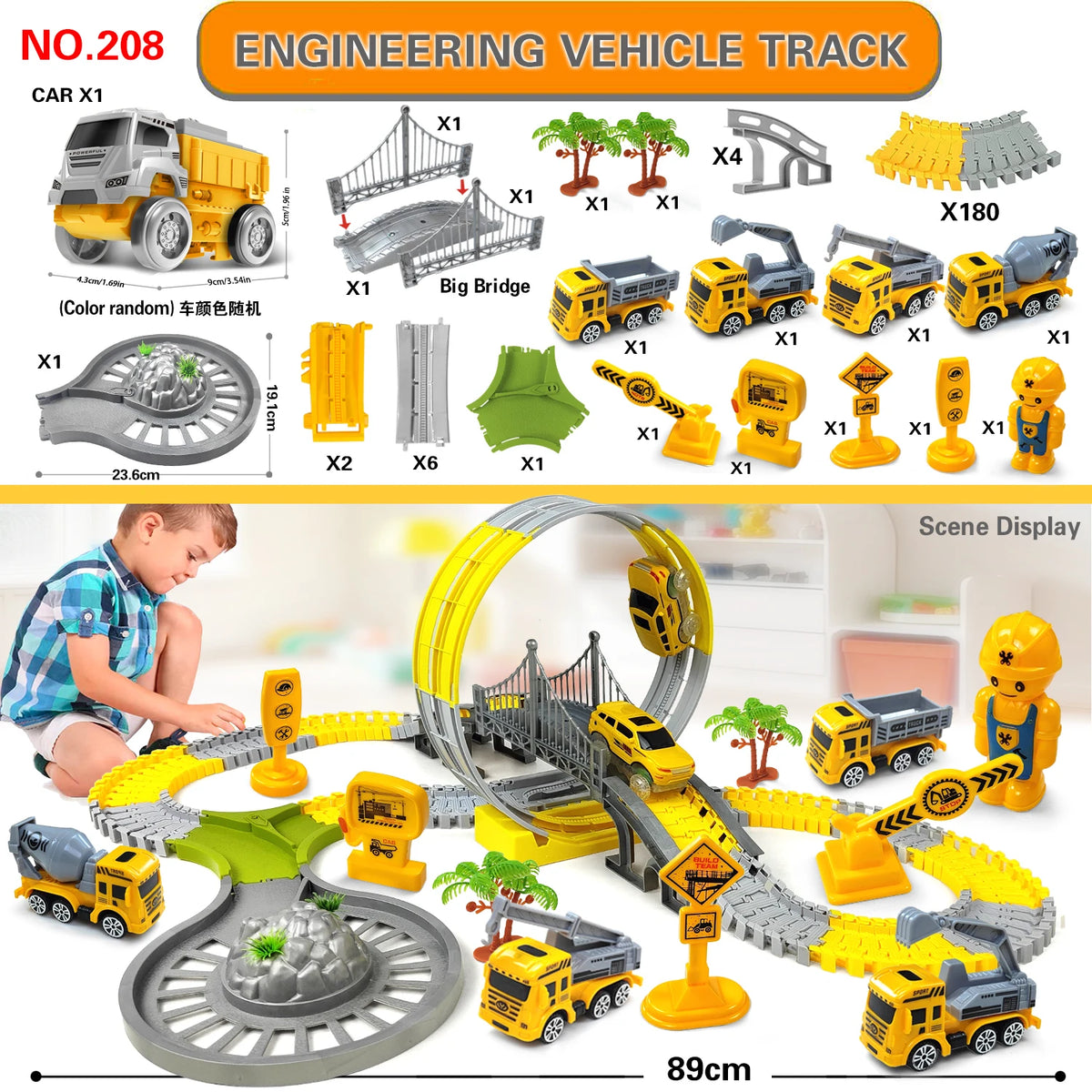 Children Magic Climbing Track Toy Engineering Car Kids Educational Toys