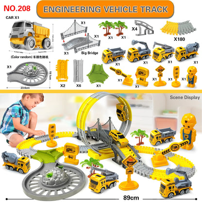 Children Magic Climbing Track Toy Engineering Car Kids Educational Toys