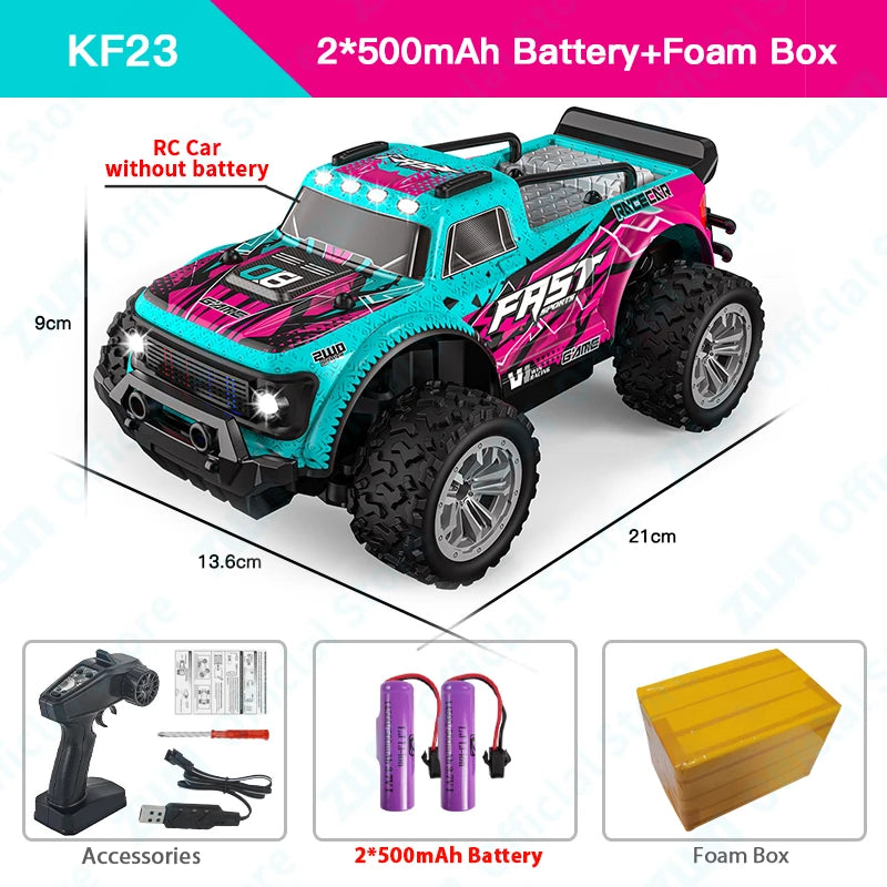 ZWN 1:16/1:20 2.4G Model RC Car With LED Light 2WD Off-road Remote Control