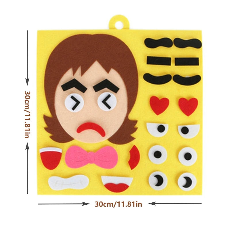 30cm/11.8in Change Face 3D Puzzle Funny Game Children Montessori Learning Educational Toys