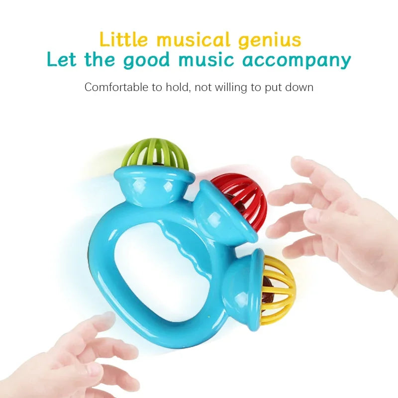 1/4PCS Newborn Hand Rattle Ball Baby Toys