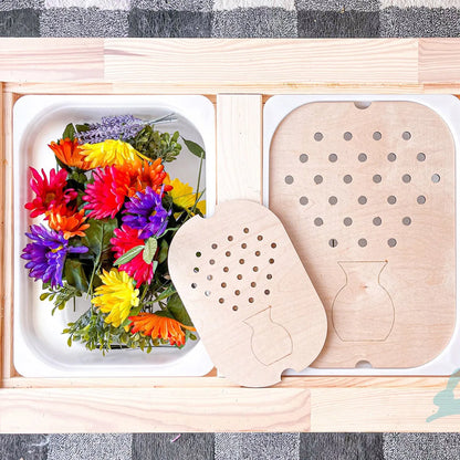 Children's Sensory Tray Table Color Hairball Game Wooden Tile Montessori
