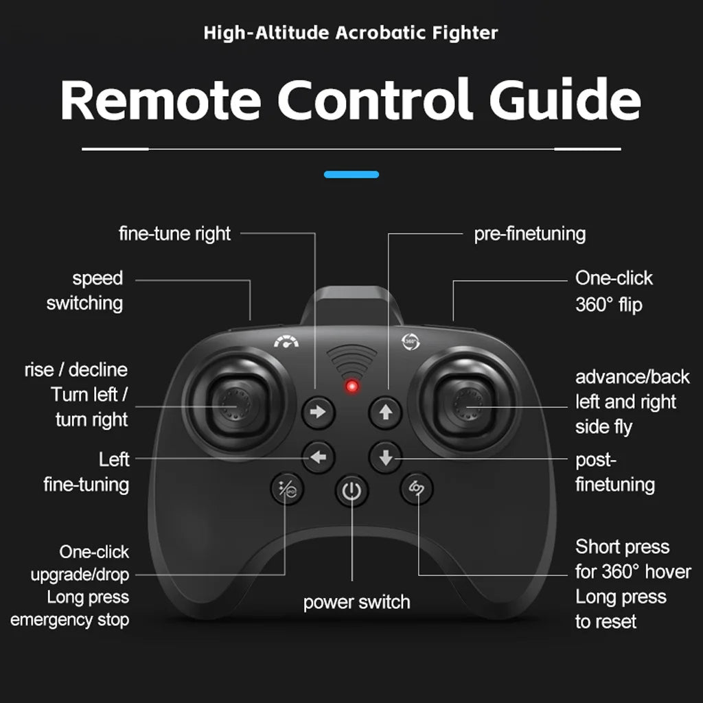 Q3 RC Fighter Plane Drone EPP Anti-Collision Foam Remote Control Aircraft With LED Lights