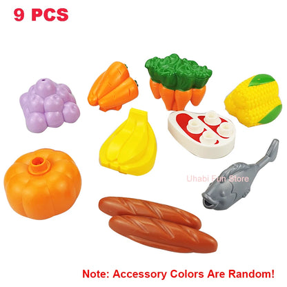 Bulk Big Particle Building Block Accessories Animal House