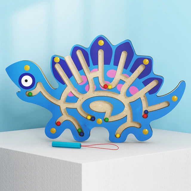 Children Magnetic Maze Toy Kids Wooden Puzzle Game Toy Kids Early Educational