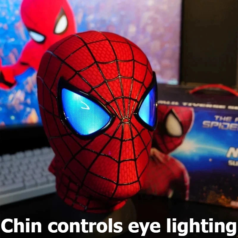 In Stock Miles Spider-Man 1:1 Scale Electronic Mask With Moving Glowing Eyes