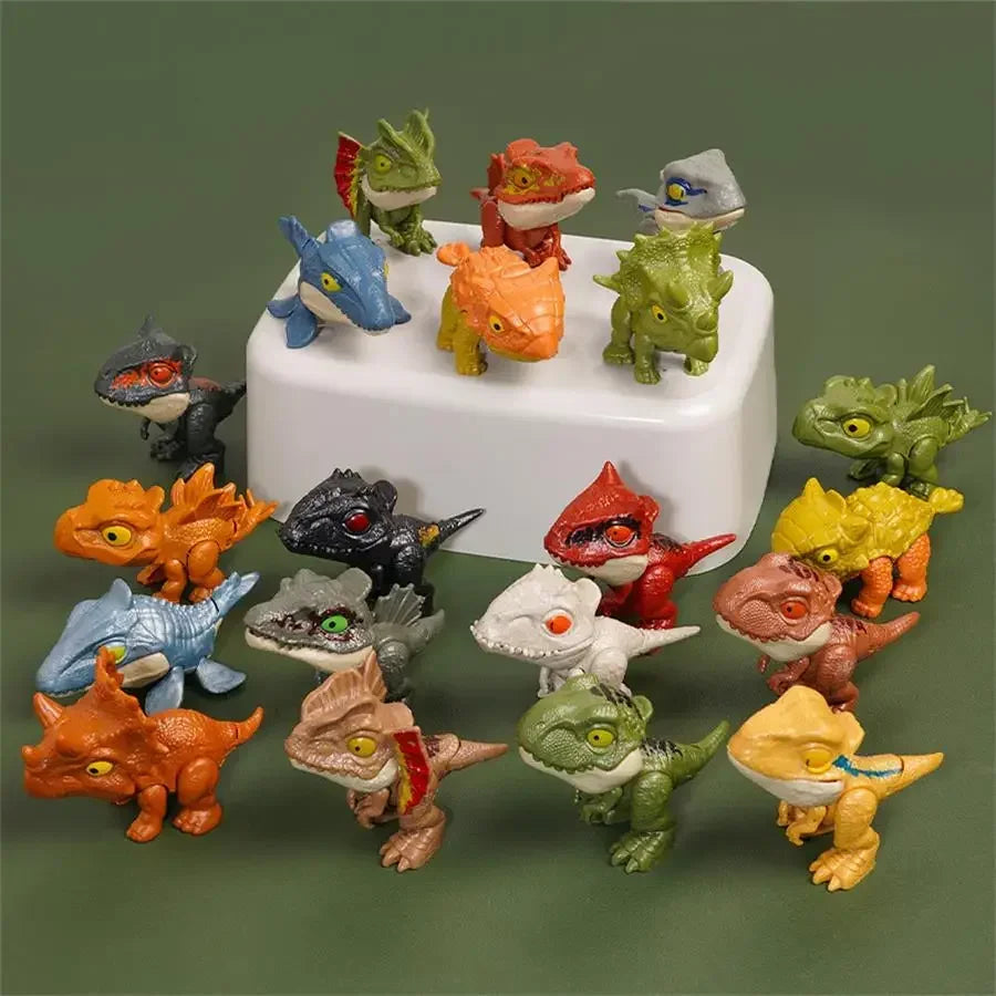 20-5PCs Funny Finger Biting Dinosaur Tyrannosaurus Model Toys for Kids