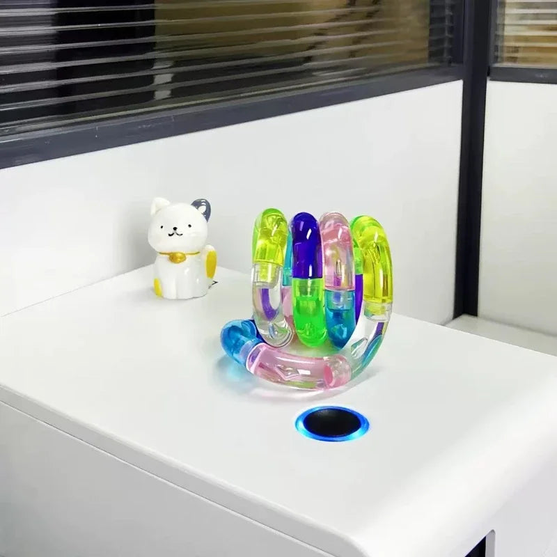 Temperature Change Rrainbow Deformable Rope Pressure Stress Relief Toys