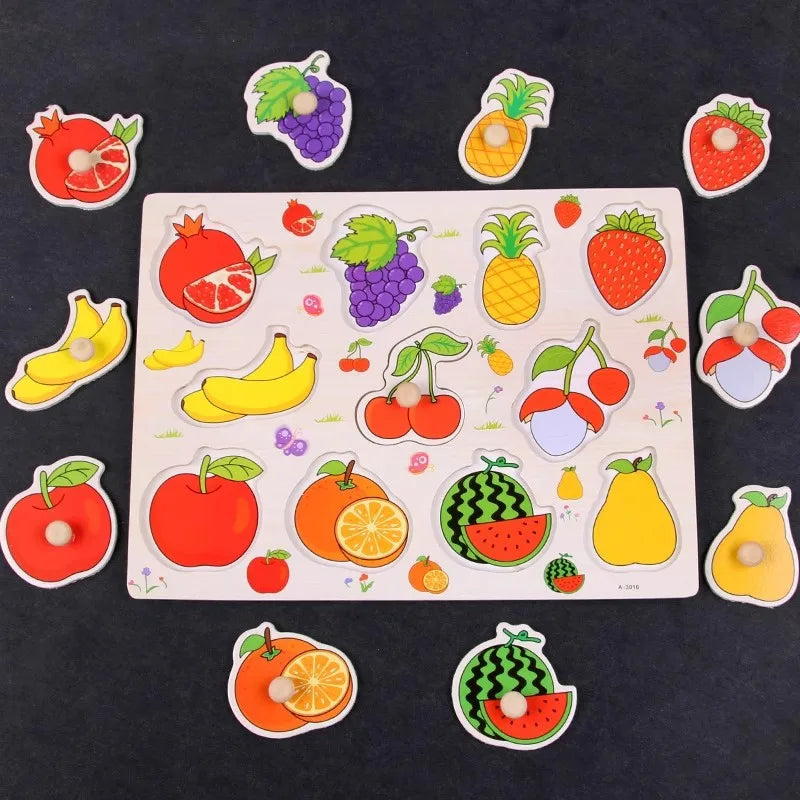 Wooden Puzzles Children Montessori Toys
