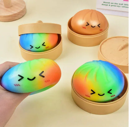 Simulated Colorful Dumpling Squishy Toys Slow Rising Stress